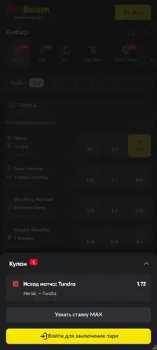 Купон с прогнозом на сайте БК
