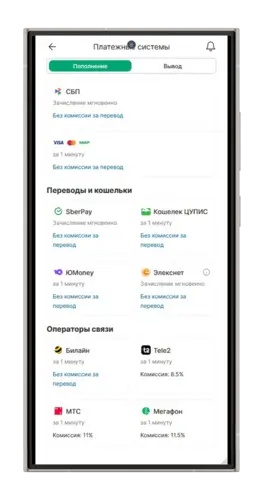 Способы пополнить счет в Лиге Ставок