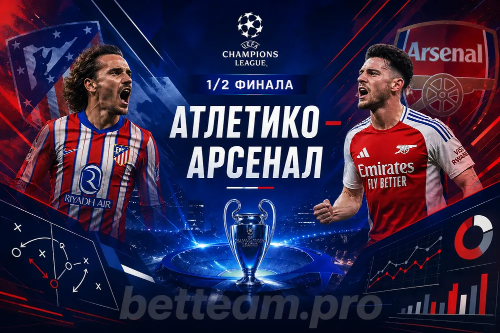 Атлетико &mdash; Арсенал: прогноз и разбор матча 1/2 финала Лиги чемпионов