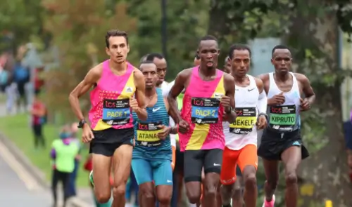 London Marathon fast flat course elite pace