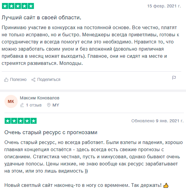 Отзывы о VIP прогнозах Betteam