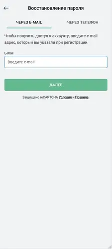 Функция восстановления пароля в Leon