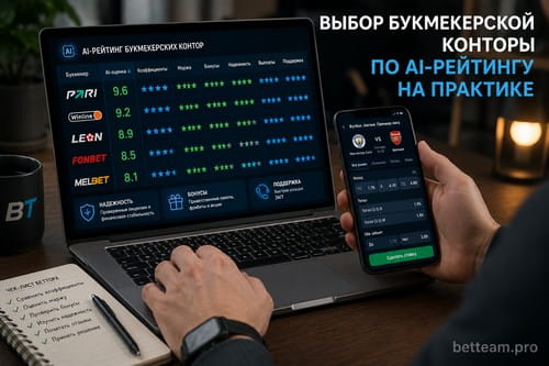 Выбор букмекерской конторы по AI-рейтингу на практике