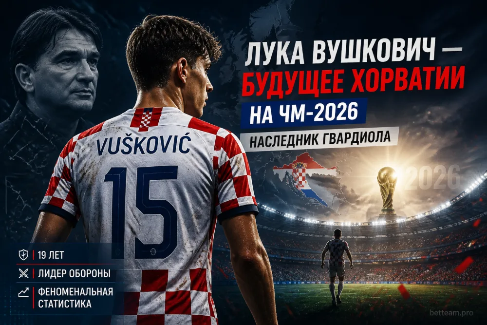 Лука Вушкович — будущее Хорватии на ЧМ-2026 и наследник Гвардиола